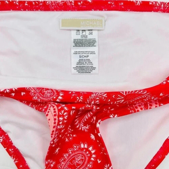 MICHAEL Michael Kors Geranium Paisley Hipster Swim Bikini Bottom Size Small - Picture 6 of 6